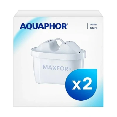 Image de AQUAPHOR Maxfor+ Pack 2 Cartouche filtrante I Filtre Le calcaire et Chlore Ainsi Que Les métaux Lourds Autres substances Eau Claire 200 l avec Technologie Aqua pour Une Meilleure