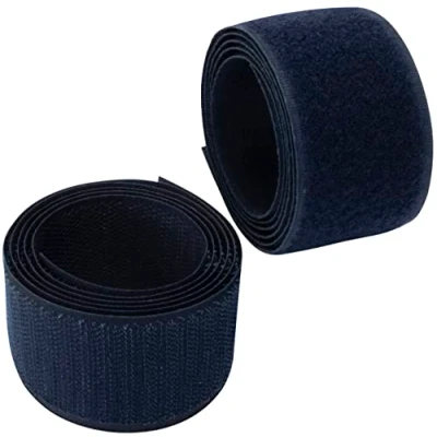 Image de AERZETIX C65982 Bande/rouleau de scratch 40 mm 1 mètre auto agrippant organisateur/serre câbles ruban sac vêtement attache sangle couleur: bleu foncé en polyamide et polyester