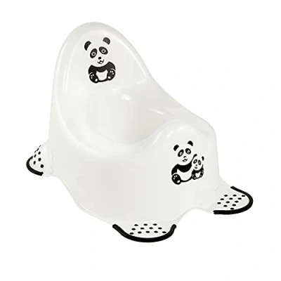 Image de Keeeper Panda Pot pour Bébé, De 18 Mois à 3 Ans Environ, Antidérapant, Adam, Blanc