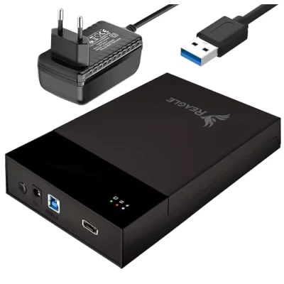 Image de Boîtier pour HDD/SSD 3,5&quot; et 2,5&quot; Reagle USB 3.2 Gen 1
