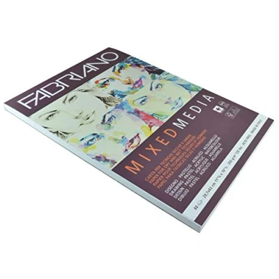 Image de Honsel Fabriano Bloc de 40 Feuilles Papier A3 250 g/m² pour Techniques Peinture Humide et sèche, Blanc, Set Pièces