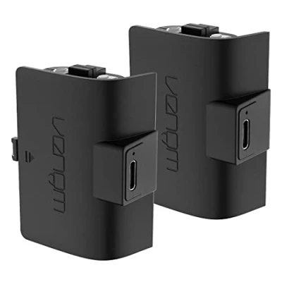 Image de Venom Pack de Deux Batteries Rechargeables pour Manette Xbox Noir (Xbox Series X &amp; S/Xbox One)