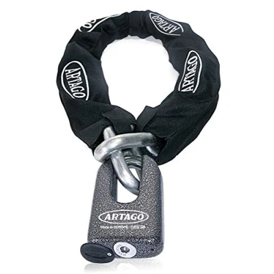 Image de Artago 69T100 Chaine Antivol Moto Lourde + Mini U, Sécurité Maximale Homologué SRA, Sold Secure Gold, ø15mm 100cm, Cadenas U en Acier Forgé MONOBLOK, Testée, BUNKER SELECTION