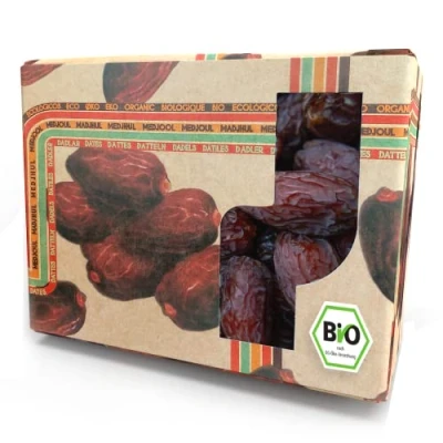Image de 5kg de dattes BIO Medjool avec noyau naturelles et séchées doucement, provenant d’Israël, sans aucun additif