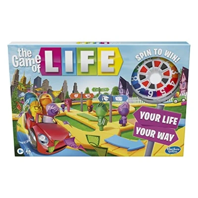 Image de Hasbro Gaming The Game of Life Game, Family Board for 2 to 4 Players, Kids Ages 8 and Up, Includes Colourful Pegs