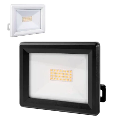 Image de TIBELEC 344620 Projecteur LED 20W 1880 Lumens Blanc IP65 Éclairage Extérieur Résistant, Couleur Noire