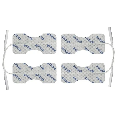 Image de Électrodes compatibles électrostimulation TENS EMS 4 electrodes pour les doigts, poignets patch 60 x 30 mm pads électrostimulateurs et avec connexion à fil 2