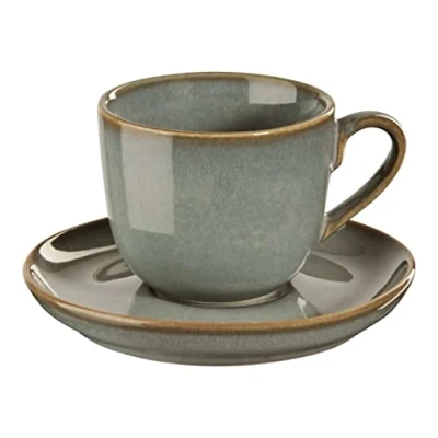 Image de Tasse à cappuccino avec une soucoupe Asa Selection Saisons Eucalyptus, 230 ml
