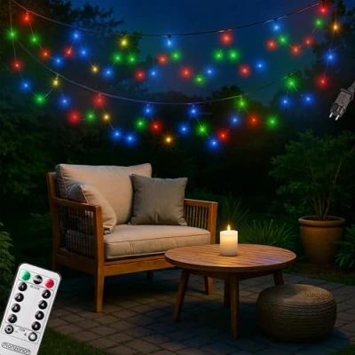 Image de Monzana Guirlande lumineuse 600 LED Multicolore avec télécommande minuteur décoration de Noël illumination éclairage