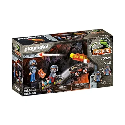 Image de Playmobil RISE DINO MINE Raket KART Circuit de train pour enfants, Taille: One Size, Multicoloured