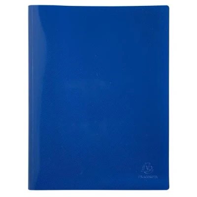 Image de Exacompta Réf. 88182E Carton de 12 Protège documents en PP recyclé semi rigide BeeBlue 60 vues A4 Bleu marine
