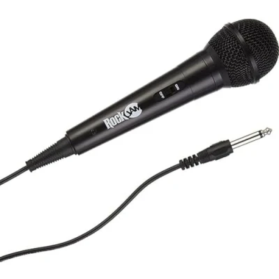 Image de Rockjam Karaoké Microphone filaire unidirectionnel dynamique avec câble de trois mètres noir