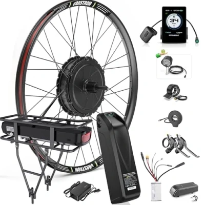 Image de BAFANG E Bike Kit de Conversion 48V 750W Moteur Arriere avec Batterie Optionnelle et Écran LCD pour Vélo 26&quot; 27,5&quot; 28&quot; 700C, Hub Rear Version Cassette Frein à Disque Old 135 142MM