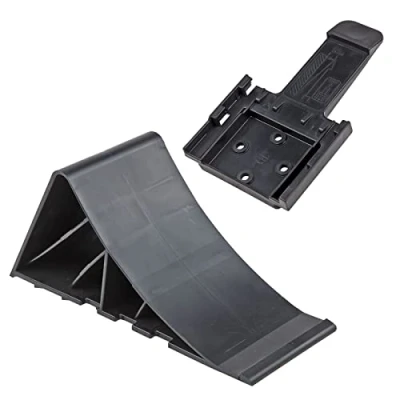 Image de DEMA Cale de roue en PVC Noir Avec support pour remorque voiture