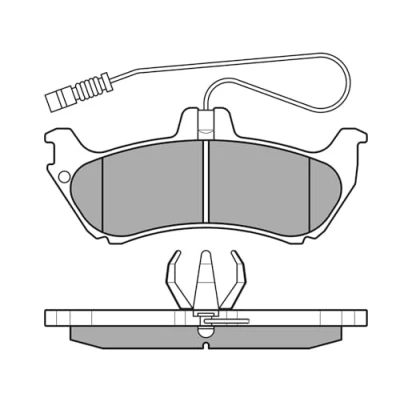 Image de MEYLE 025 231 9017/PD Jeu de plaquettes frein PD Quality Essieu arrière contact signal d&#039;usure inclus avec tôle anti bruit