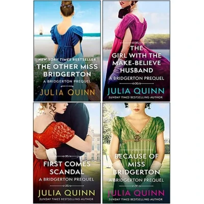 Image de The Rokesbys Bridgerton Prequels Series Books 1 4 Collection Set by Julia Quinn (Because of Miss Bridgerton, Girl with Make Believe Husband, Other &amp; First Comes Scandal)