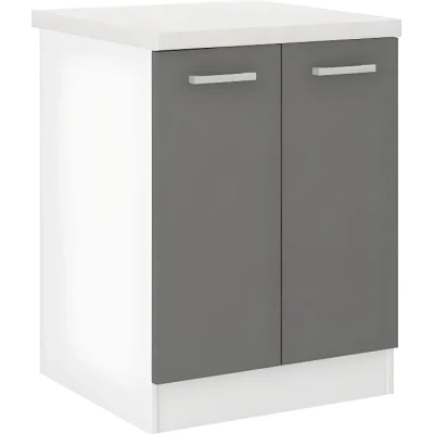 Image de ULTRA Meuble bas de cuisine L 60 cm avec plan travail inclus Gris