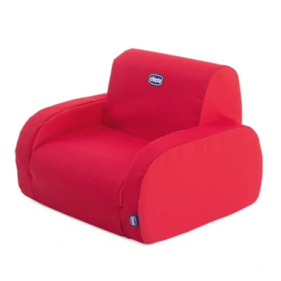Image de Chicco Twist Fauteuil pour enfants Convertible en Chaise Longue et Divan, avec 3 Configurations, se Transforme 1 Mouvement les de 12 mois Plus Rouge