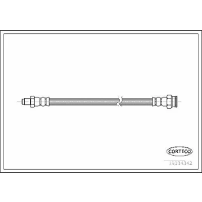 Image de CORTECO 19034342 Flexible De Frein des deux côtés du pont arrière 163 OPEL: Corsa D 3/5 portes, Adam, E portes