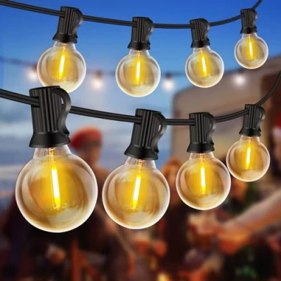 Image de ZYRIVON Guirlande Lumineuse Exterieure 20M,30+2 Ampoules,Incassable Étanche,Guirlande Guinguette LED Connectable,Blanc Chaud,Plug &amp; Play, pour Intérieur Jardin Balcon Maison Mariage Fête Noël