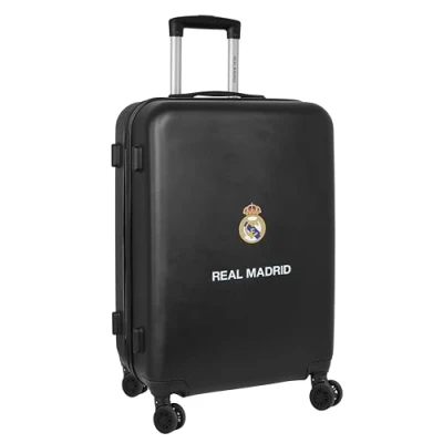Image de Real Madrid 2ème ÉQUIPATION 23/24 Chariot de Cabine 24 Pouces, Valise à roulettes, Cadenas sécurité, légère, 40 x 26 63 cm, Bleu Marine, Estándar, décontracté