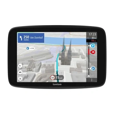 Image de TomTom GPS GO Navigator (écran 7&quot; extra large, infos trafic en temps réel, alerte des zones de danger 1 an d&#039;essai inclus, carte d&#039;Europe, mise à jour via Wi Fi, services Premium, fixation magnétique)