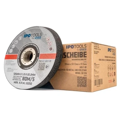 Image de 50x IPOTOOLS disque a tronconner 125 metal meuleuse en acier inoxydable, mm x 1,0 mm, pour métal, et inoxydable Métal INOX Fer