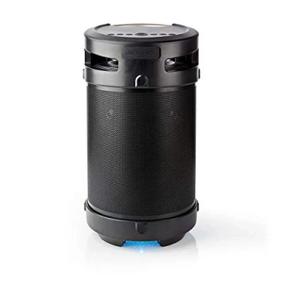 Image de Bluetooth® Party Boombox 3.5 Heures 4.1 210 W Lecture multimédia: Onde sinusoïdale Pure/USB IPX5 Liable Poignee de Transport Lumières fête Argent/Noir