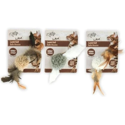 Image de All For Paws Balle avec Chant d&#039;Oiseau Lambswool Catnip