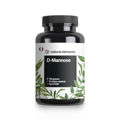 Image de D mannose 180 gélules 1800mg de par dose journalière végane, dosage optimal, sans additifs indésirables produit et testé en laboratoire Allemagne