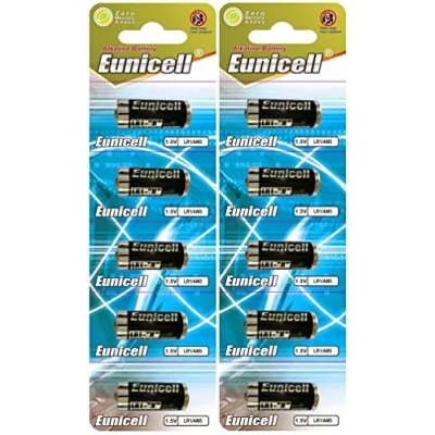 Image de Lot de 10 piles alcalines LR1/N/Lady 1,5 V (2 blisters 5 piles) AM5, UM5 4001, 4901, MX9100, 910A Eunicell FBA