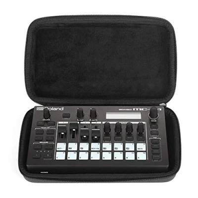 Image de Analog Cases GLIDE Case pour Roland MC 101 ou des Groovebox similaires (Mallette de transport en EVA moulée et étanche, pochette filet intégrée), Noir.