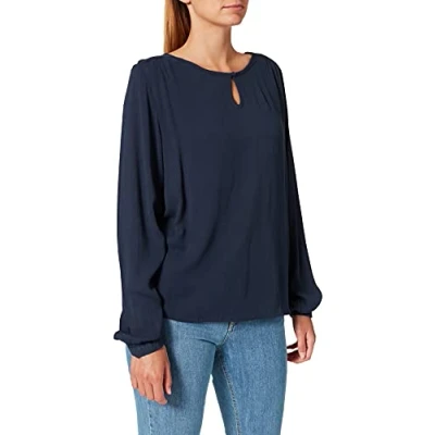Image de ICHI Ihmarrakech Ls Blouse, Bleu (Total Eclipse 14044), Medium Femme