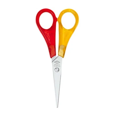 Image de Ciseaux de bricolage pointus WEDO Longueur 130mm Pour gauchers Acier inoxydable Jaune