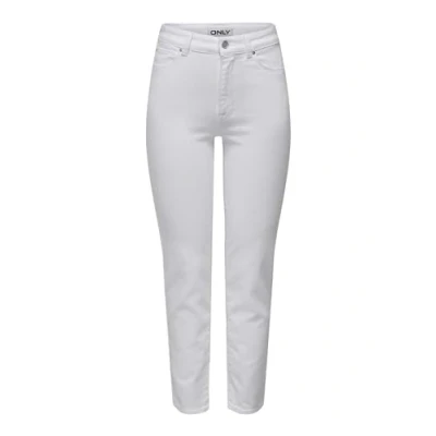 Image de ONLY ONLEMILY Stretch HW St AK DNM CRO790NOOS Jeans, Blanc, 31W x 30L Femme