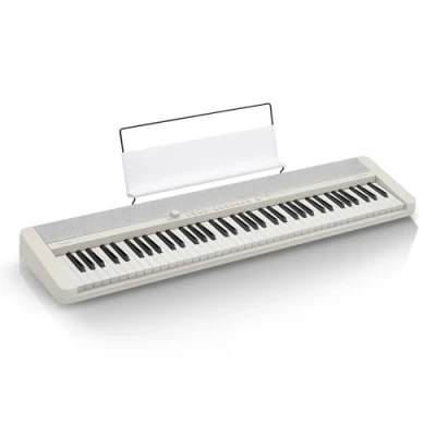 Image de Casio CT S1 76WE Clavier de Piano avec 76 Touches Sensibles à la Vélocité et 61 Tonalités en Blanc