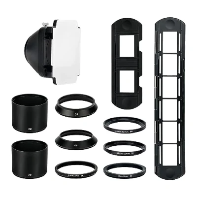 Image de JJC Copie de Diapositives et Négatifs, Adaptateur Numérisation Film 35mm avec Support d&#039;objectif DSLR Barrael, Scanner Négatif pour Nikon D850 ES 2