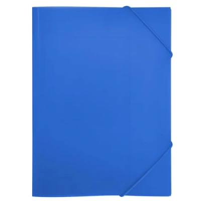 Image de RAYLU PAPER Classeur avec élastiques et rabats Format A4, dossiers de rangement pour documents, bureau école, en polypropylène 100% recyclable (A4, Bleu)