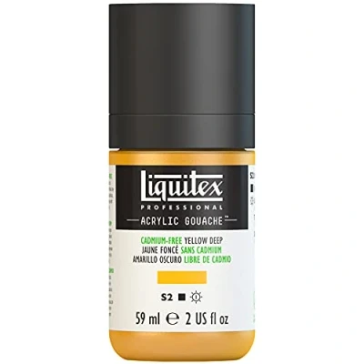 Image de Liquitex 2059891 Peinture, Acrylique, Jaune foncé sans Cadmium, 59 ml (Lot de 1)