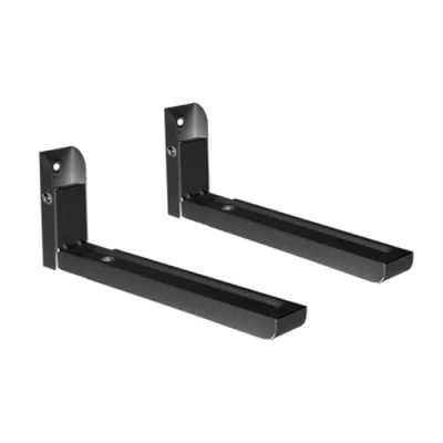Image de TM Electron Support pour Micro Ondes Mural, Rails Extensibles de 32 cm à 49 et Pliables, jusqu&#039;à 35 kg, fabriqué en Acier,
