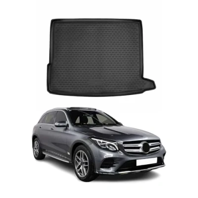Image de OMAC Tapis De Coffre Compatible avec Mercedes GLC X253 C253 2015 2022 en Caoutchouc Noir
