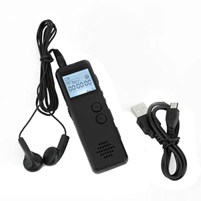 Image de Sefdrert Dictaphone numérique USB avec enregistreur vocal WAV, lecteur MP3 (0 Go) Noir
