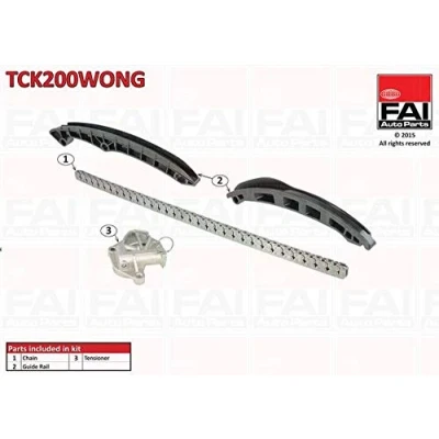 Image de FAI AutoParts TCK200WONG Jeu de distribution à chaînes sans joints, roues dentées Simplex, chaîne faible bruit VOLKSWAGEN: Polo V 3/5 portes