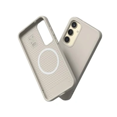 Image de RhinoShield Coque Compatible avec [Galaxy S24+] SolidSuit Magsafe Fine Technologie d&#039;absorption des Chocs et Finition Premium Mate Beige Coquillage