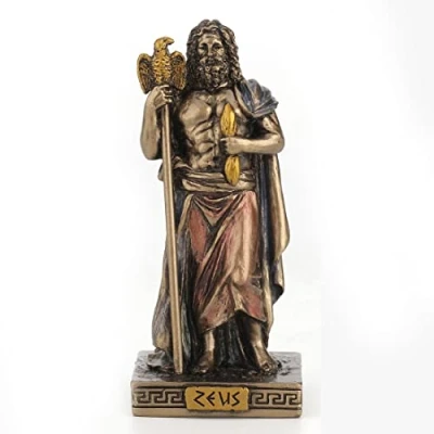 Image de Veronese Design Figurine Miniature Zeus Le Dieu du Ciel, Noir (WU77437AP)