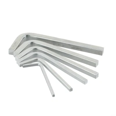 Image de Cloudpower Lot de 6 clés à tête carrée en forme L, adaptées pour serrer les vis carrées, argent