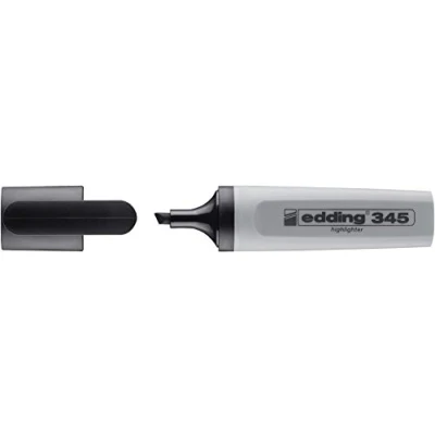 Image de edding 345 surligneurs gris 1 stylo Pointe biseautée 2 5 mm parfait pour des marquages et surlignages lumineux de textes notes