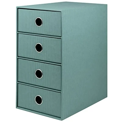 Image de Rössler Papier 1524452384 S.O.H.O. Boîte à 4 tiroirs pour DIN A5, avec trou de poignée, opale, 320 x 175 250 mm, 1 pièce