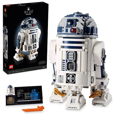 Image de LEGO Star Wars Droïde R2 D2 Set de Construction Pour Adultes 2413 Pièces, Modèle à Exposer Collection Avec Sabre Laser Luke Skywalker, Cadeau Mémorable Hommes et Femmes 75308