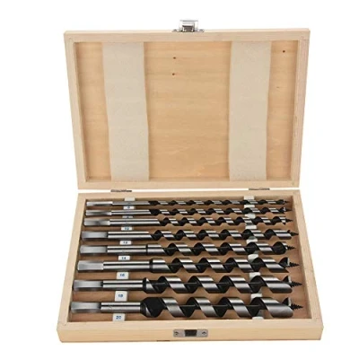 Image de Lot de 8 Mèche à Bois Hélicoïdal, Hexagonal Foret À Set en Acier Carbone Spiral Trou Cutter Outil Kit, D&#039;outils avec Précision Tige Hexagonale 6mm 8mm 10mm 12mm 14mm 16mm 18mm 20mm